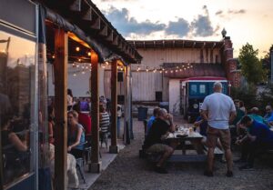 Photograph of outdoor patio at the Atlantic Ale House in downtown Johnson City, TN