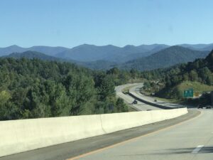 Photograph of I-26 heading toward Asheville