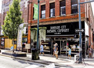 Photograph of exterior of the Johnson City Brewing Company